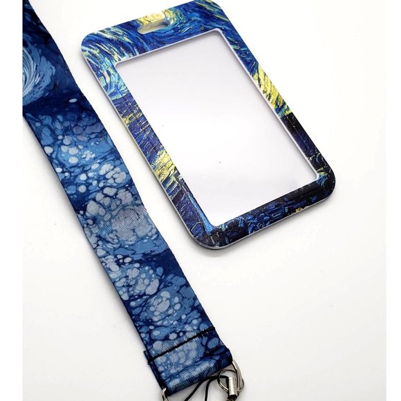 Starry Night Van Gogh Lanyard Blue - Picture 2 of 4